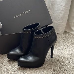 All Saints Karis Stiletto Zipper Bootie